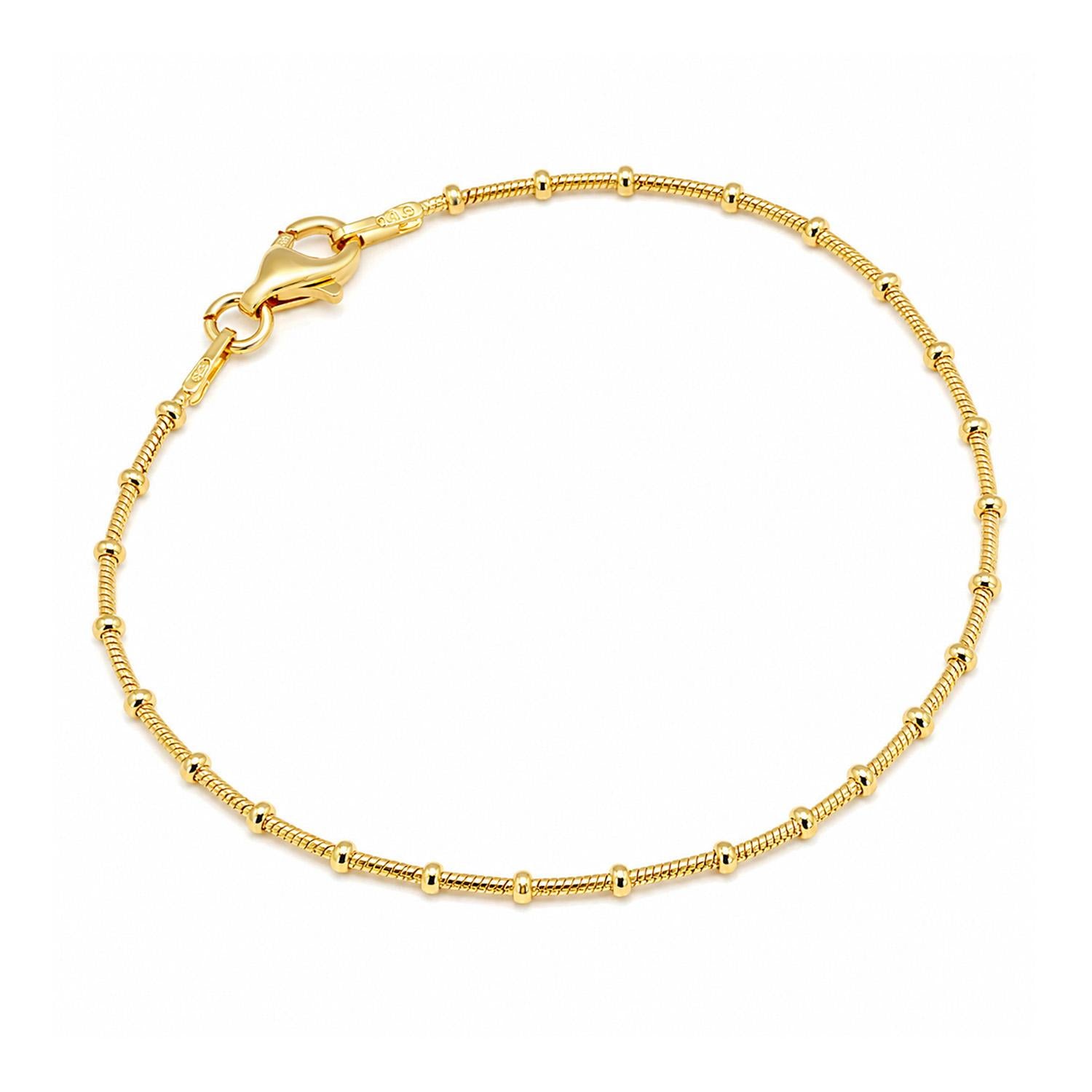 925 Sterling Silver 18K Gold Plated Gilded Bracelet For Women