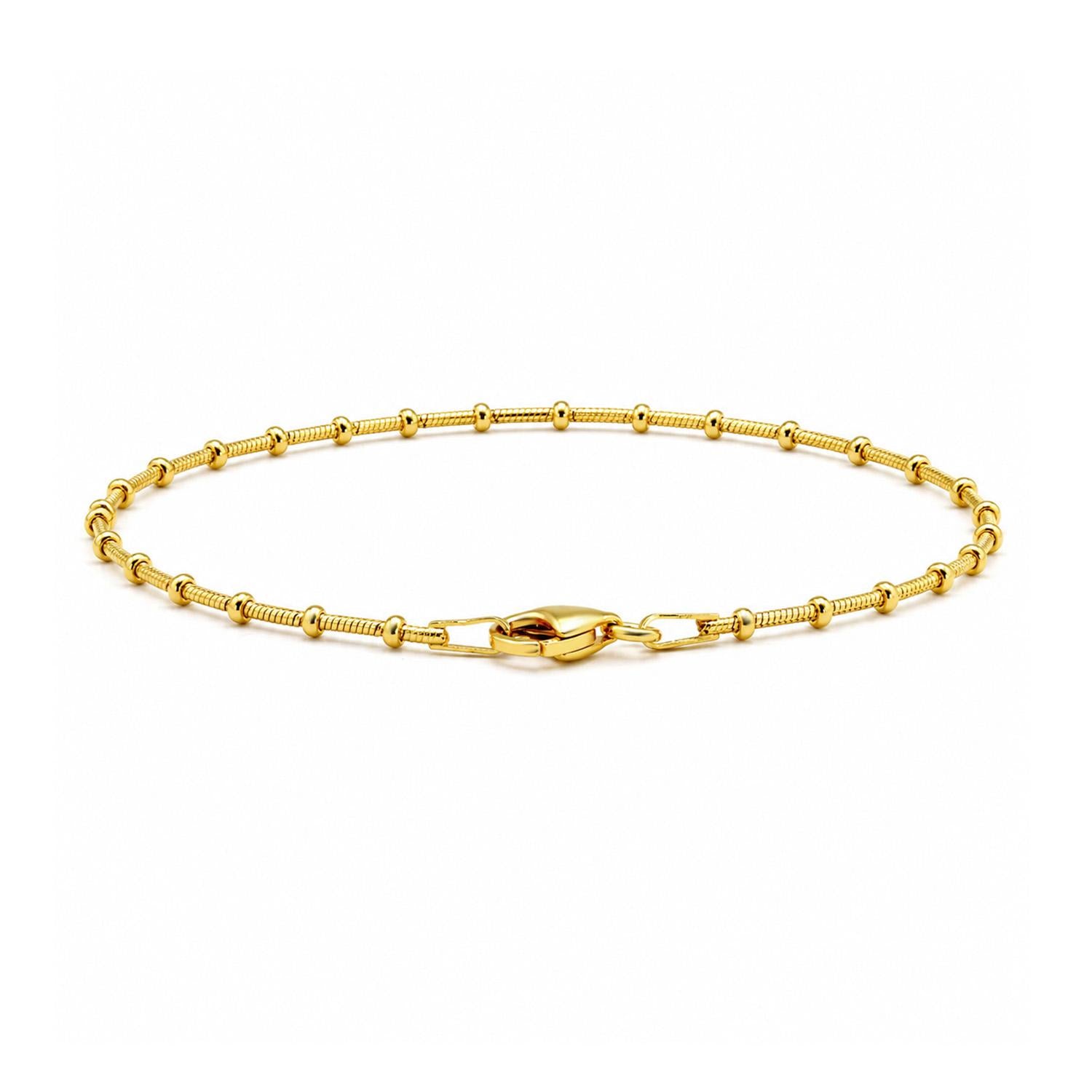 925 Sterling Silver 18K Gold Plated Gilded Bracelet For Women