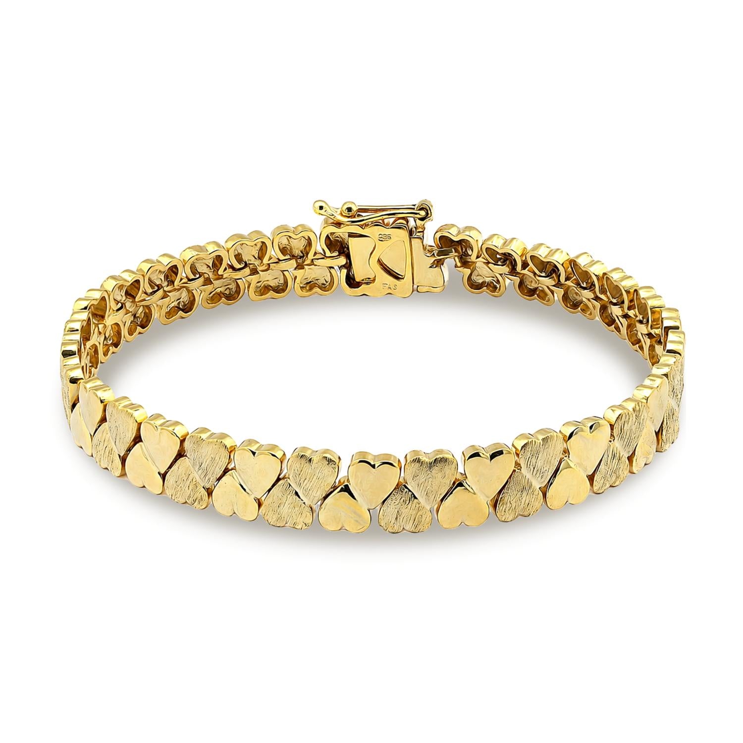 925 Sterling Silver 18K Gold Plated Double Eternal Bracelet For Women