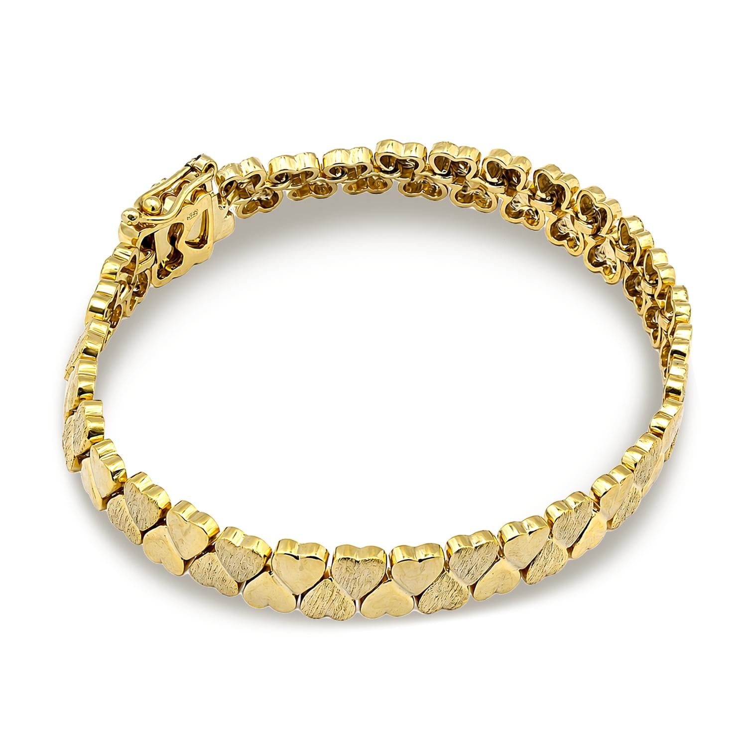 925 Sterling Silver 18K Gold Plated Double Eternal Bracelet For Women