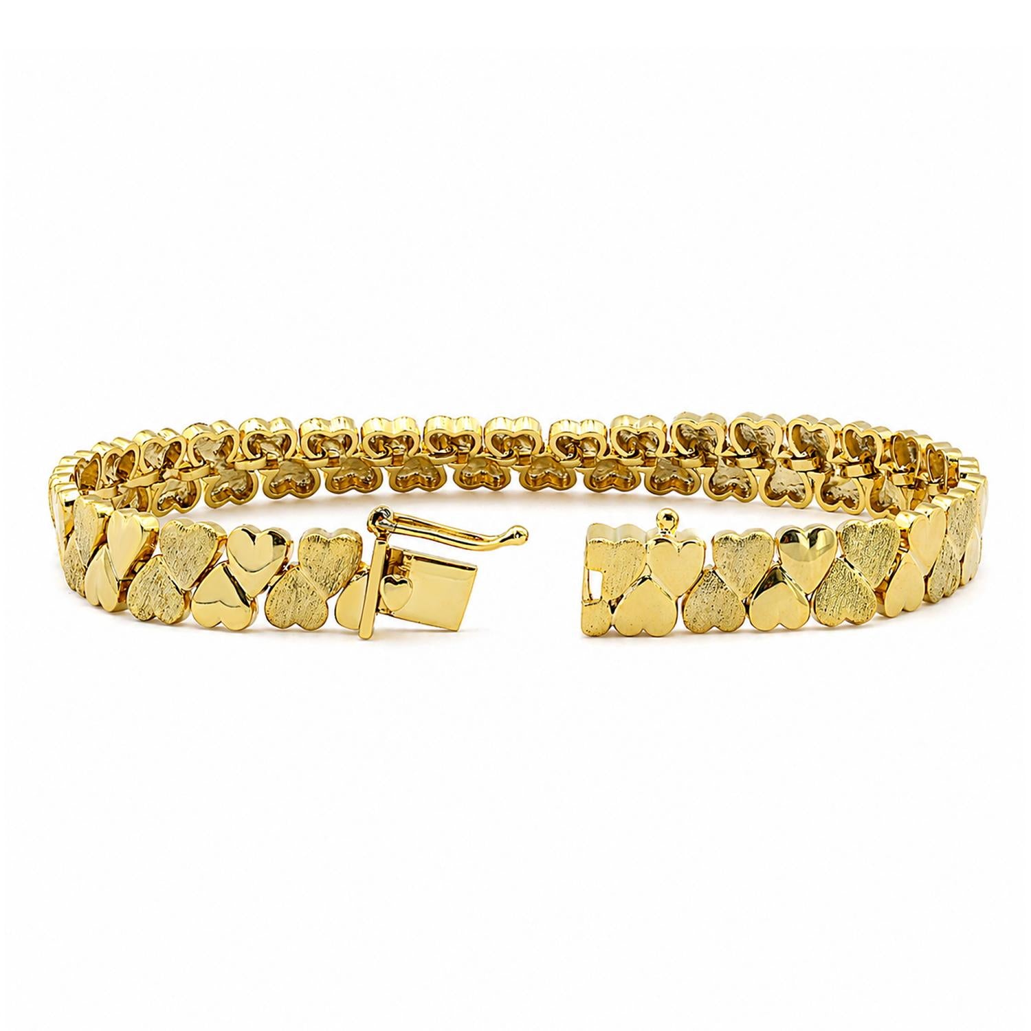925 Sterling Silver 18K Gold Plated Double Eternal Bracelet For Women