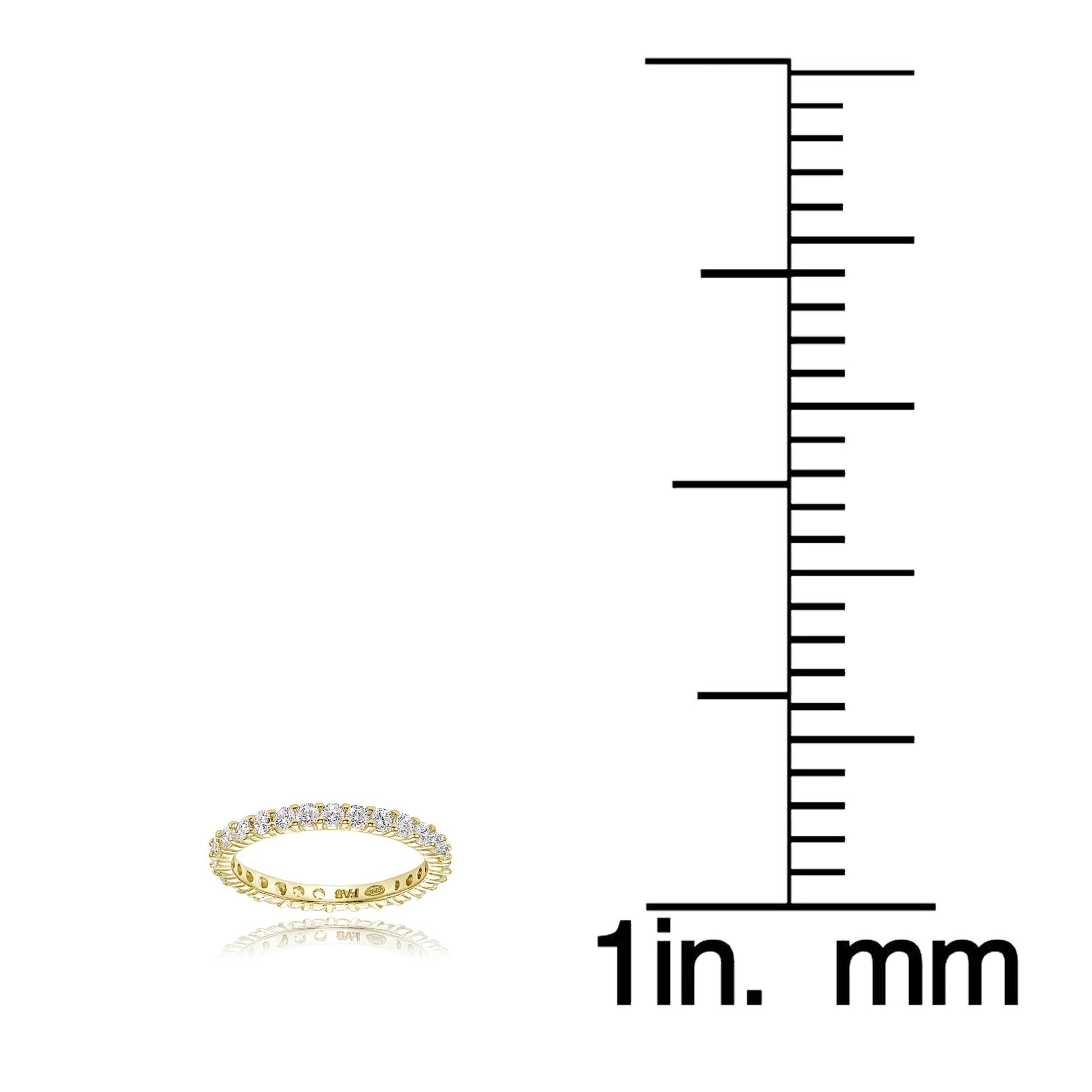 925 Sterling Silver 18K Gold Plated White CZ Mini Infinity Ring For Women
