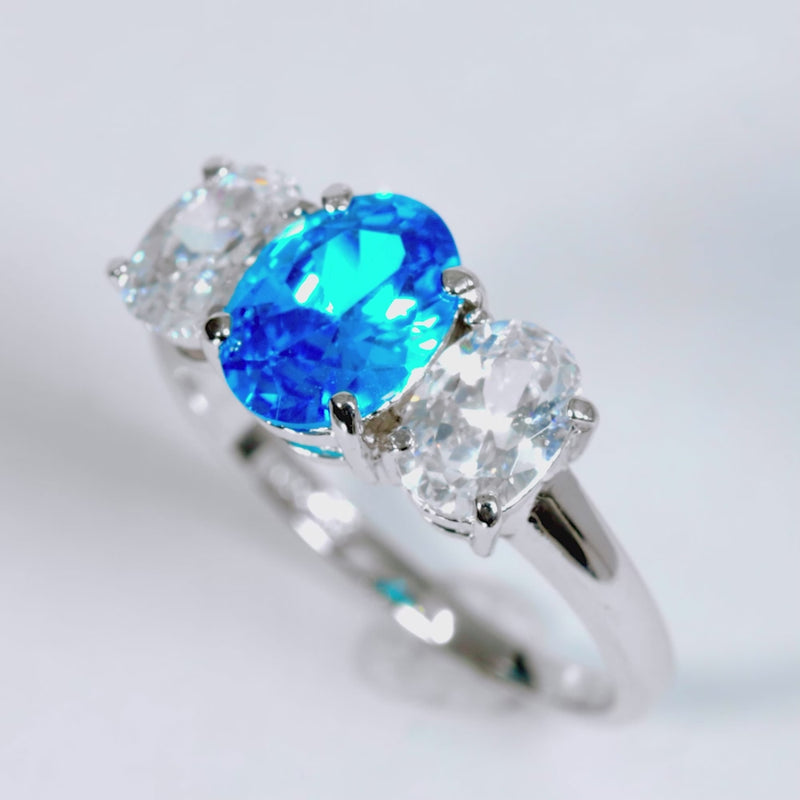 925 Sterling Silver CZ Romance Ring